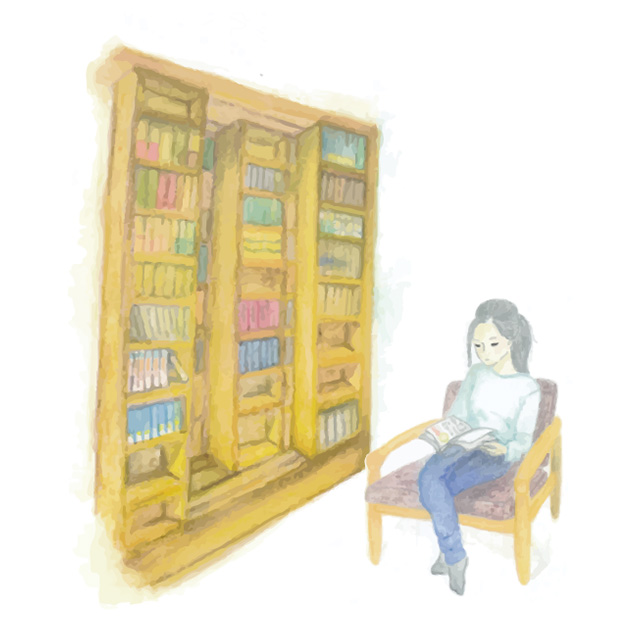 スライド書棚イラスト